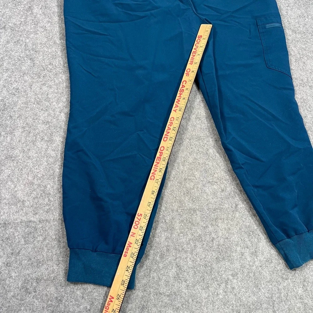 Figs Teal Orange High Waisted Zamora Jogger Scrub Pants‎ Women's Size XL Petite